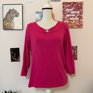 Rafaella Fuchsia Long Sleeve Top
